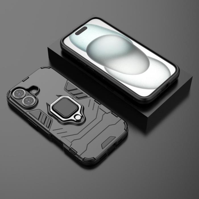 Bild 6,  iPhone 16 Skal Hybrid Ring Armor Svart - Teknikhallen.se