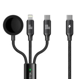 MCDODO Mcdodo 1.2m 3in1 USB-C Till USB-C 100W/Lightning/Apple Watch - Teknikhallen.se