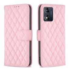  Motorola Moto E13 Fodral Diamond L&auml;der Rosa - Teknikhallen.se