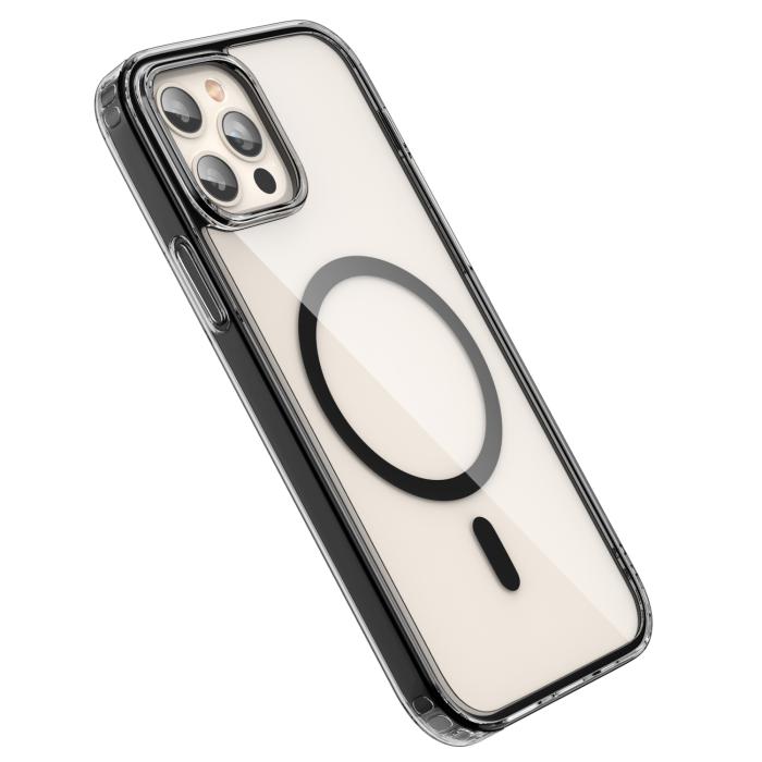 Bild 3, ColorPop ColorPop iPhone 12 Pro Max Skal CH MagSafe Transparent/Svart - Teknikhallen.se