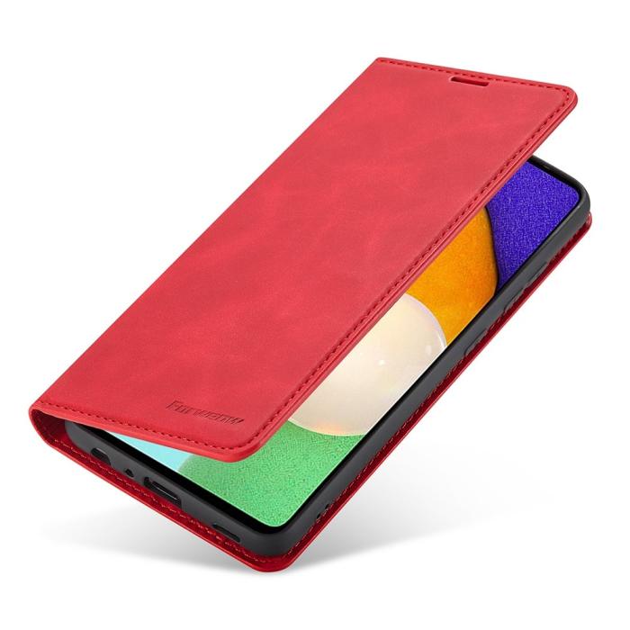 Bild 4, FORWENW FORWENW Samsung Galaxy A23 5G Fodral Flip Läder Röd - Teknikhallen.se