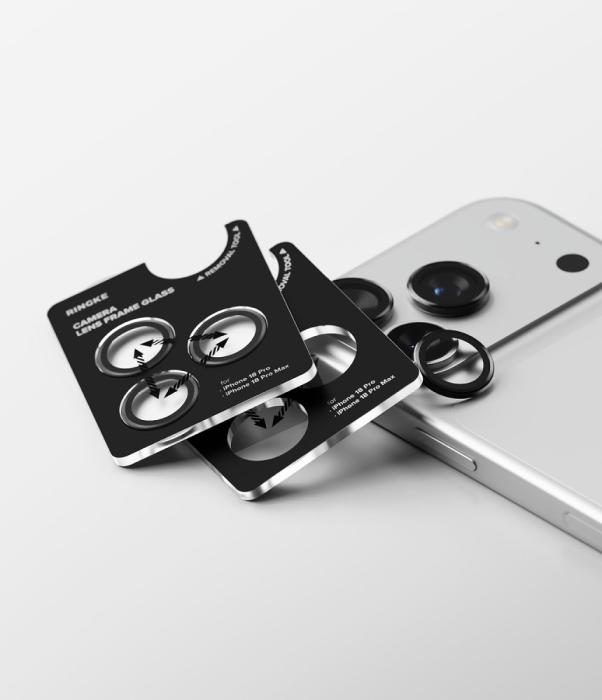 Bild 6, Ringke Ringke iPhone 18 Pro / 18 Pro Max 2-PACK Linsskydd Svart - Teknikhallen.se
