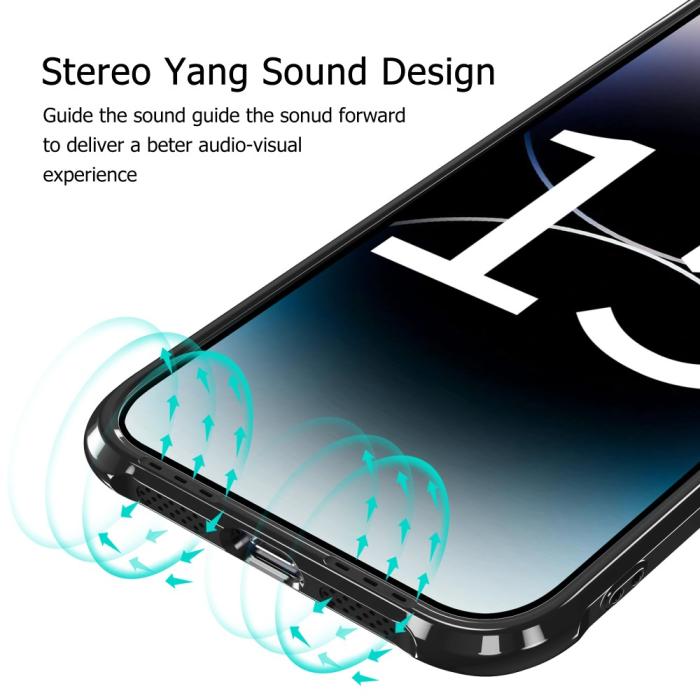 Bild 4, LEEU DESIGN LEEU DESIGN iPhone 15 Pro Max Skal AirBag Hybrid Matt Svart - Teknikhallen.se