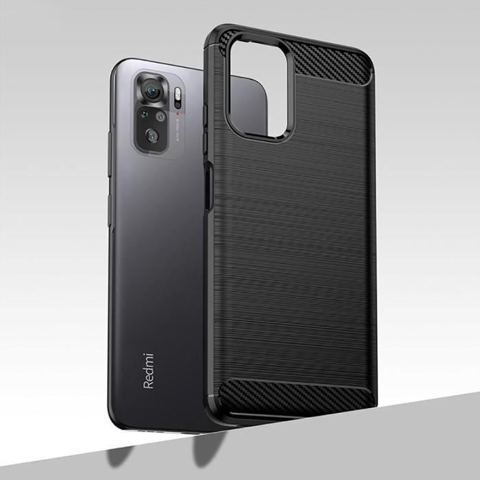 Bild 4, Tech-Protect Tech-Protect Xiaomi Redmi Note 10S Skal Borstad Stål Textur Svart - Teknikhallen.se