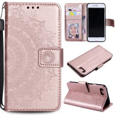  iPhone 7/8/SE (2020/2022) - Mandala Pl&aring;nboksfodral - Ros&eacute;guld - Teknikhallen.se