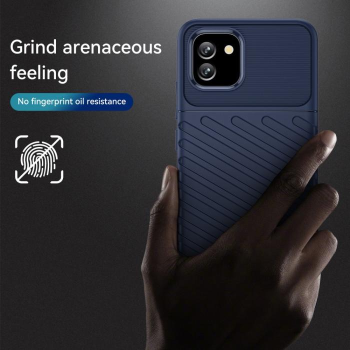 Bild 3,  Samsung Galaxy A03 Skal Twill Textur Blå - Teknikhallen.se