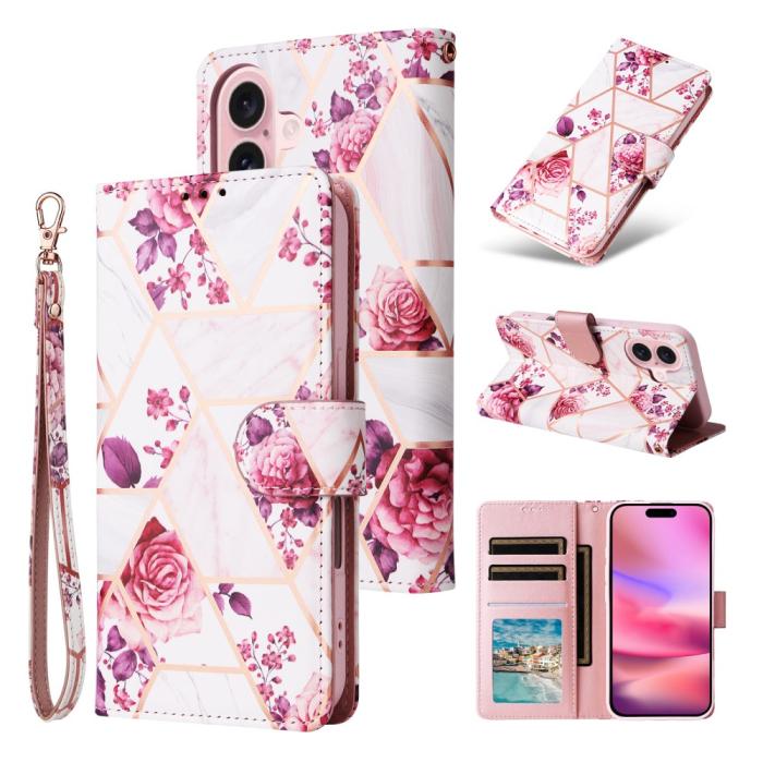 Bild 6,  iPhone 16 Fodral Tryck Med Marmor Rosa - Teknikhallen.se