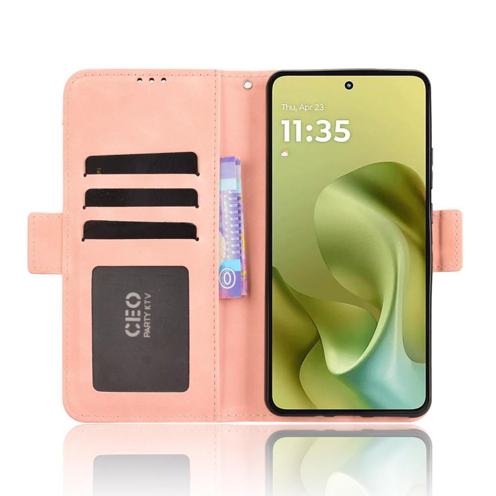  Motorola Moto G86 Power 5G Fodral Med Avtagbart Kortfack Rosa - Teknikhallen.se