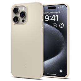 Spigen Spigen iPhone 15 Pro Skal Thin Fit Mute Beige - Teknikhallen.se