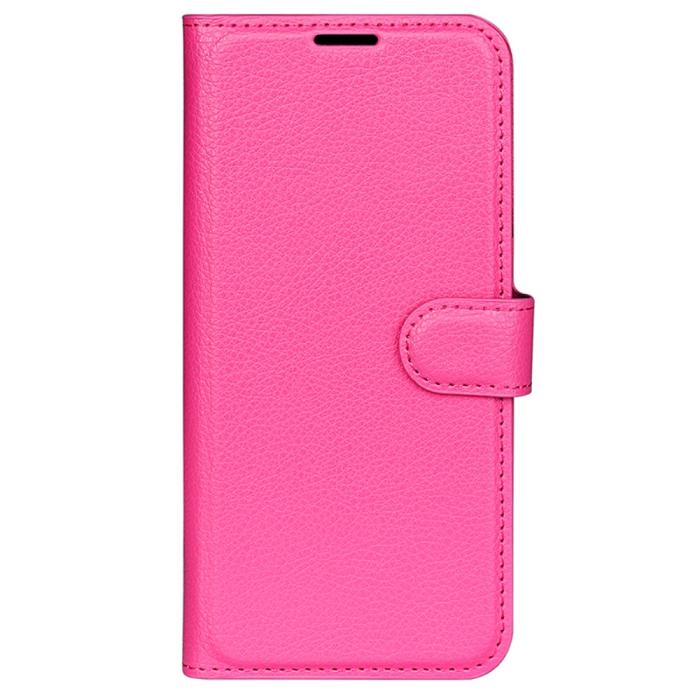 Bild 5,  Motorola Edge 50 Pro 5G Litchi Läder Fodral Rosa - Teknikhallen.se