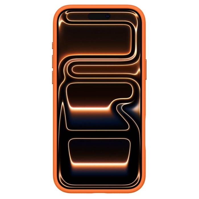 Bild 4, Spigen Spigen iPhone 17 Pro Skal MagSafe Silicone Fit Cosmic Orange - Teknikhallen.se