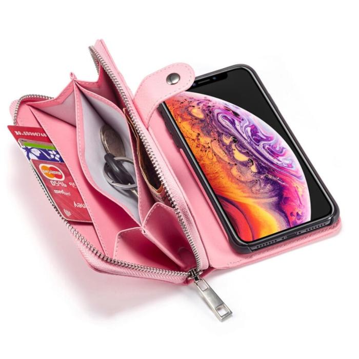 Bild 3,  iPhone 7/8/SE (2020/2022) 2-i-1 Multifunktionellt Fodral Ljus Rosa - Teknikhallen.se