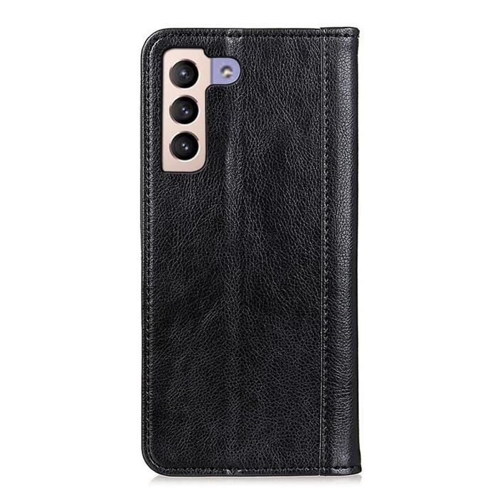 Bild 3,  Samsung Galaxy S22 Plus Fodral Flip Split Läder Svart - Teknikhallen.se