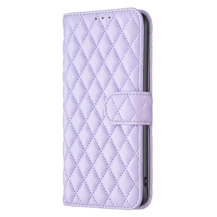 Bild 2,  Motorola Moto E13 Fodral Diamond Läder Lila - Teknikhallen.se