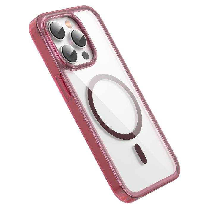 Bild 3, ColorPop ColorPop iPhone 14 Pro Max Skal CH MagSafe Transparent/Röd - Teknikhallen.se
