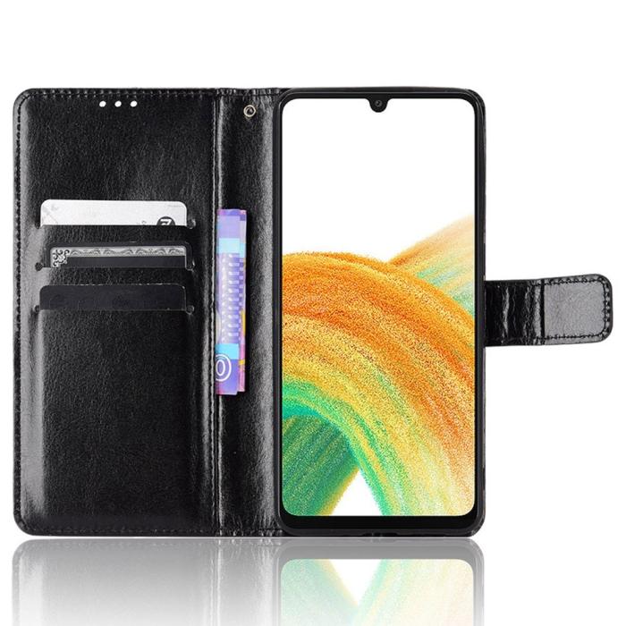 Bild 2,  Samsung Galaxy A23 5G Fodral Crazy Horse Svart - Teknikhallen.se