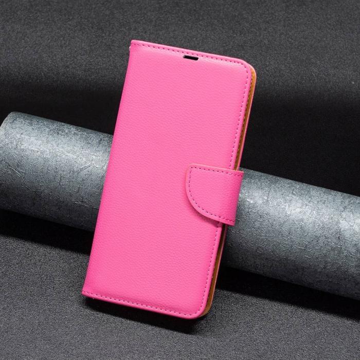 Bild 4,  Samsung Galaxy S23 Ultra Fodral Litchi Shark Rosa - Teknikhallen.se