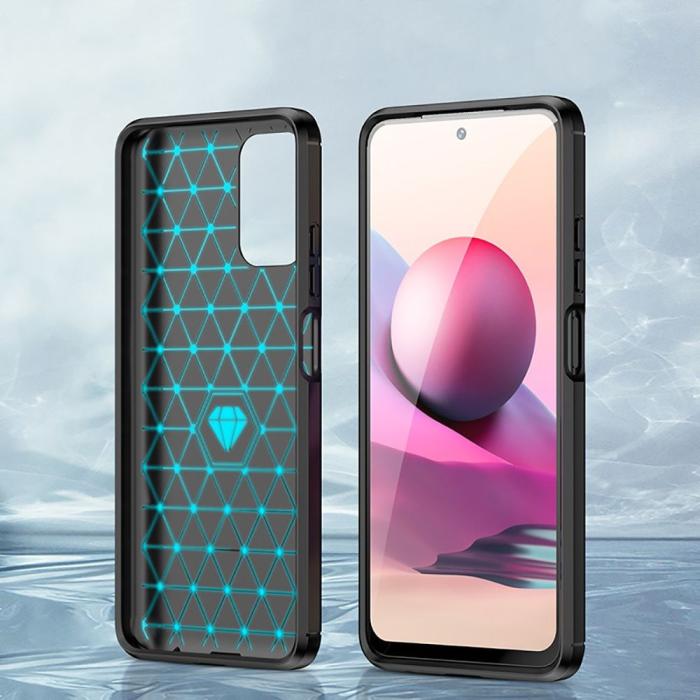 Bild 5, Tech-Protect Tech-Protect Xiaomi Redmi Note 10S Skal Borstad Stål Textur Svart - Teknikhallen.se