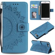  iPhone 7/8 Plus - Mandala Pl&aring;nboksfodral - Bl&aring; - Teknikhallen.se