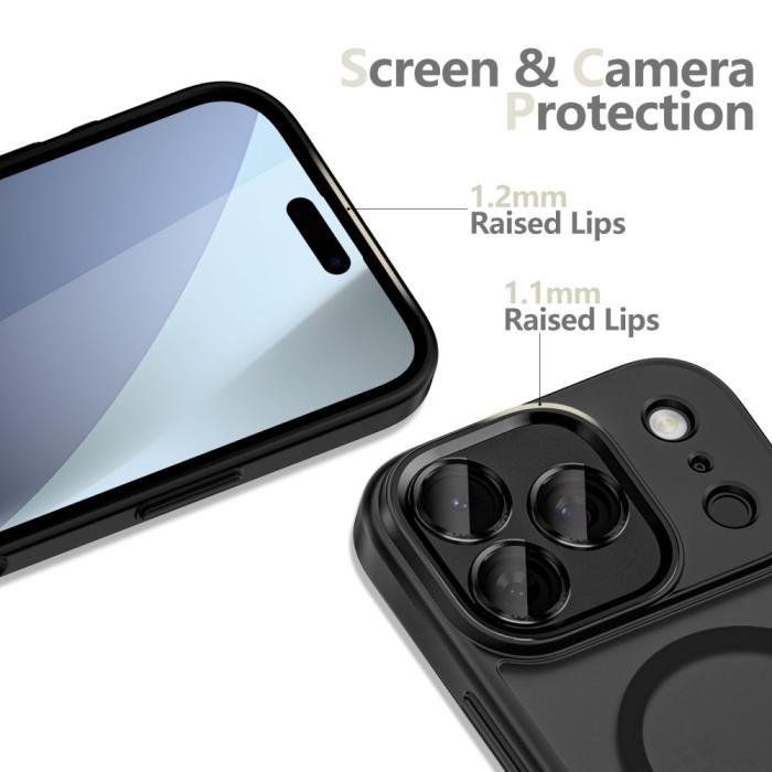 Bild 4, Tech-Protect Tech-Protect iPhone 17 Pro Max Skal MagSafe MagCam Matt Svart - Teknikhallen.se