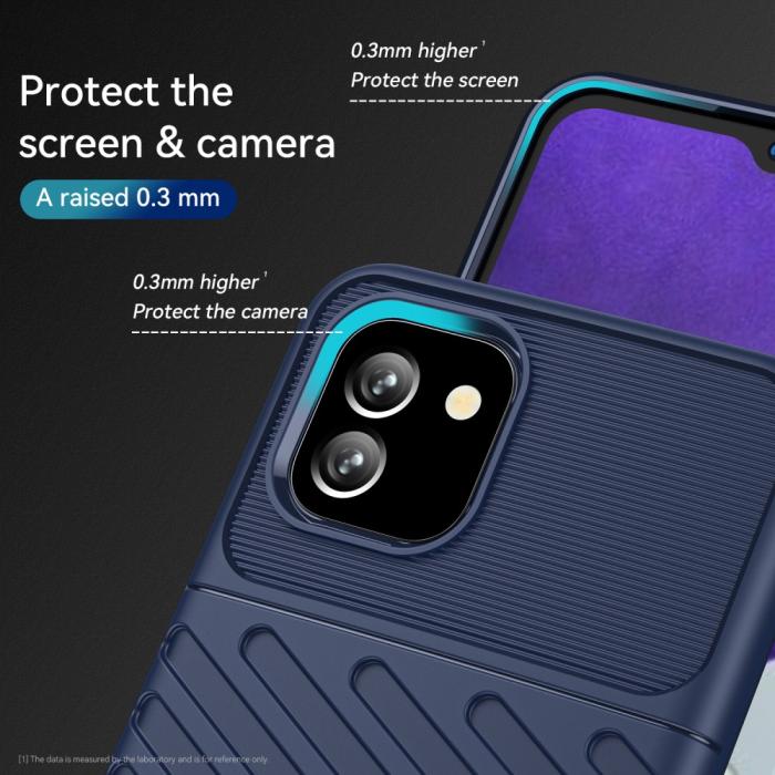 Bild 4,  Samsung Galaxy A03 Skal Twill Textur Blå - Teknikhallen.se