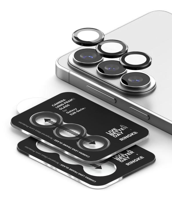 Bild 4, Ringke Ringke Galaxy S26/S26 Plus 2-PACK Linsskydd Härdat Glas Svart - Teknikhallen.se