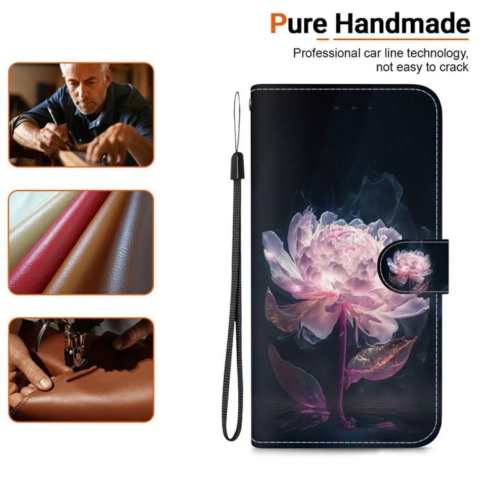 Bild 5,  Samsung Galaxy A27 5G Fodral Läder Blomma Rosa - Teknikhallen.se