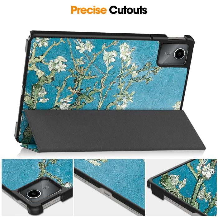 Bild 6,  Lenovo Tab M11 Fodral Tri-Fold Läder Peach Blossom - Teknikhallen.se