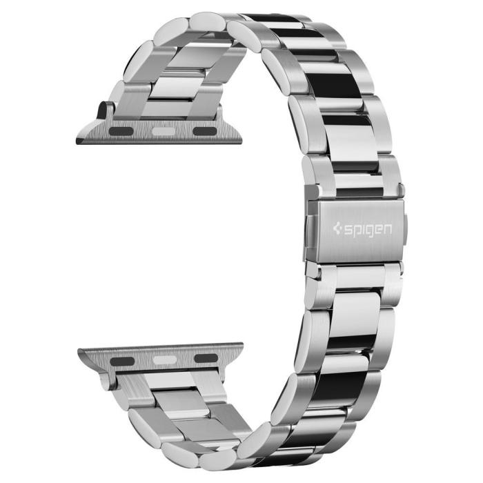 Bild 2, Spigen Spigen Apple Watch 38/40/41/42 mm Armband Modern Fit Silver - Teknikhallen.se