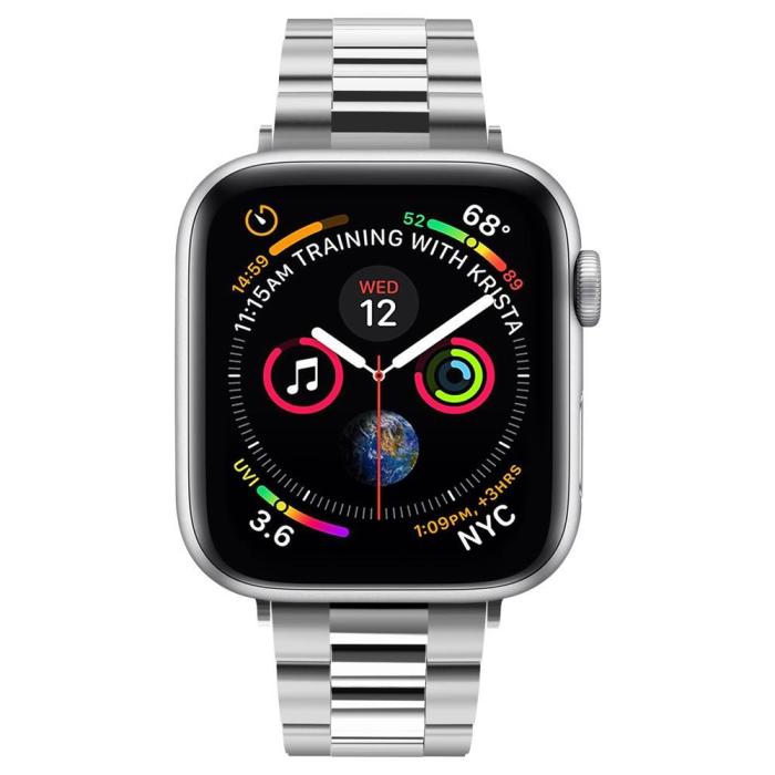 Bild 3, Spigen Spigen Apple Watch 38/40/41/42 mm Armband Modern Fit Silver - Teknikhallen.se