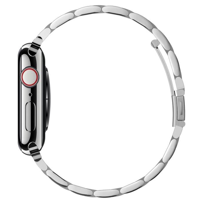 Bild 4, Spigen Spigen Apple Watch 38/40/41/42 mm Armband Modern Fit Silver - Teknikhallen.se