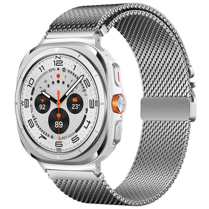 Bild 2,  Galaxy Watch 8 46/44/40 mm Armband Milanese Silver - Teknikhallen.se