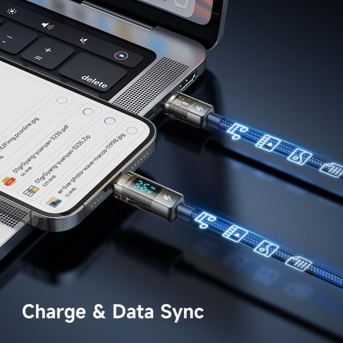 Bild 6, MCDODO Mcdodo 1.2m 36W PD USB-C - Lightning Auto Off Kabel Svart - Teknikhallen.se