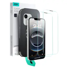 ESR ESR iPhone 17e/16e/14/13/13 Pro 2-PACK Sk&auml;rmskydd UltraFit H&auml;rdat Glas - Teknikhallen.se