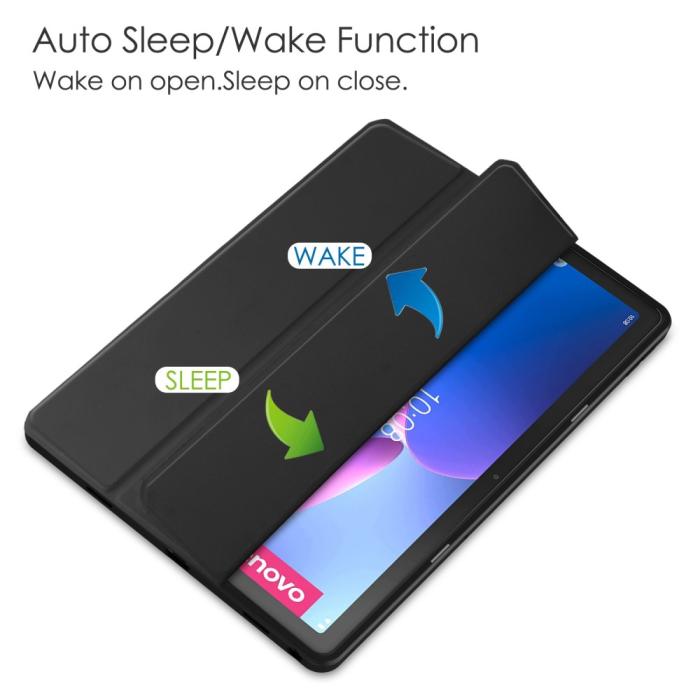 Bild 4,  Lenovo Tab M10 Plus Gen 3 Fodral Tri-Fold Hybrid Svart - Teknikhallen.se