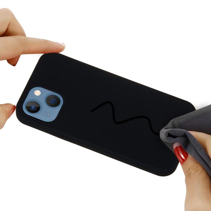 Bild 5,  iPhone 13 Skal Liquid Silikon Svart - Teknikhallen.se