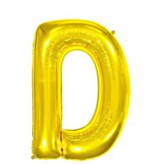  Bokstavsballong D 40 cm Guld - Teknikhallen.se