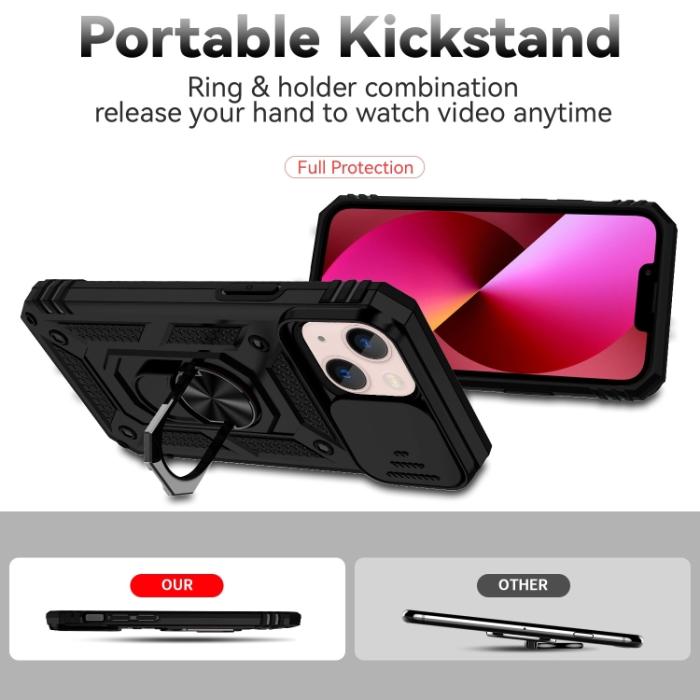 Bild 3,  iPhone 14 Skal Ring Armor Med CamShield Svart - Teknikhallen.se