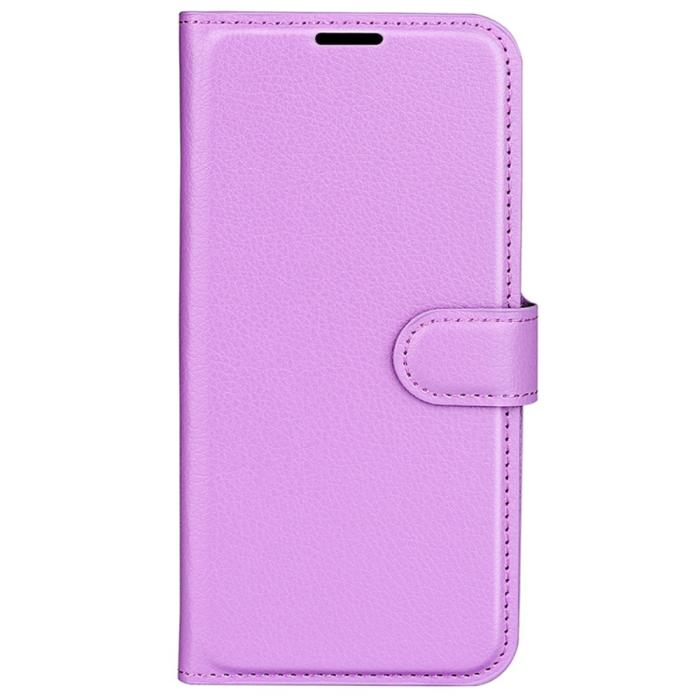 Bild 5,  Motorola Edge 50 Pro 5G Litchi Läder Fodral Lila - Teknikhallen.se
