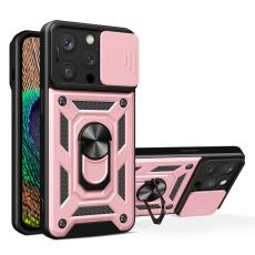  iPhone 15 Pro Max Skal CamShield Ring Hybrid Ros&eacute;guld - Teknikhallen.se