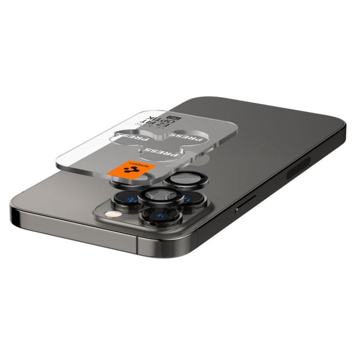 Bild 5, Spigen Spigen iPhone 14 Pro/Pro Max/15 Pro/Pro Max 2-PACK Optik.tR 