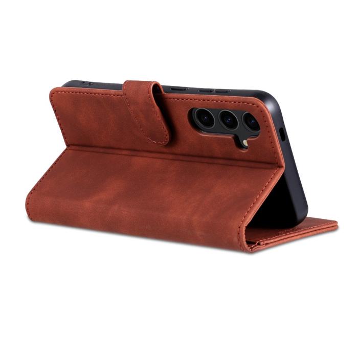 Bild 4, AZNS AZNS Samsung Galaxy S24 FE Fodral Läder Brun - Teknikhallen.se