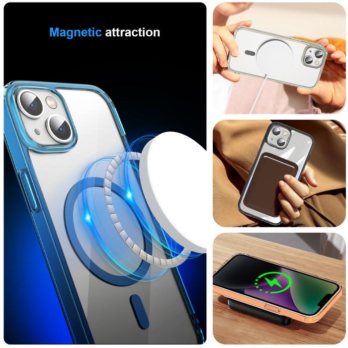 Bild 6, ColorPop ColorPop iPhone 14 Plus Skal CH MagSafe Transparent/Vit - Teknikhallen.se