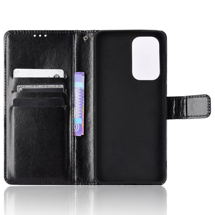 Bild 4,  Samsung Galaxy A23 5G Fodral Crazy Horse Svart - Teknikhallen.se