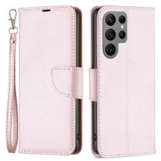  Samsung Galaxy S23 Ultra Fodral Litchi Shark Ros&eacute;guld - Teknikhallen.se
