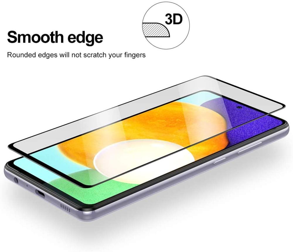  Samsung A52 / A52s - 2-Pack Heltäckande Skärmskydd i Härdat Glas - Teknikhallen.se