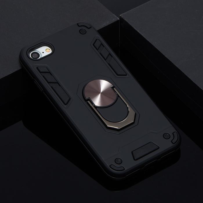 Bild 2,  iPhone 7/8/SE (2020/2022) - Hybrid Armor Ring Skal - Svart - Teknikhallen.se