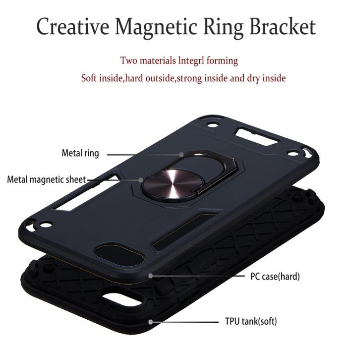 Bild 4,  iPhone 7/8/SE (2020/2022) - Hybrid Armor Ring Skal - Svart - Teknikhallen.se
