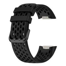 Fitbit Charge 6 / 5 Armband Silikon Ih&aring;ligt Svart - Teknikhallen.se