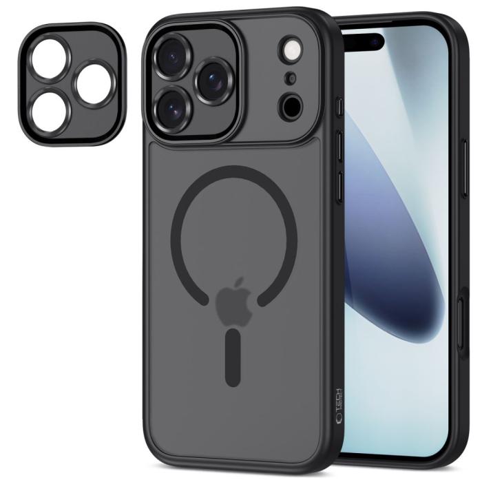 Bild 2, Tech-Protect Tech-Protect iPhone 17 Pro Skal MagSafe MagCam Matt Svart - Teknikhallen.se
